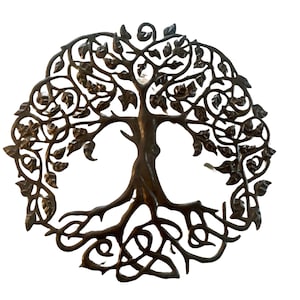 1x Large Tree of Life Metal Art Decorative Artwork Iron Wall Art Suitable for Indoors & Outdoors Garden 59 cm or23 inch Plaque