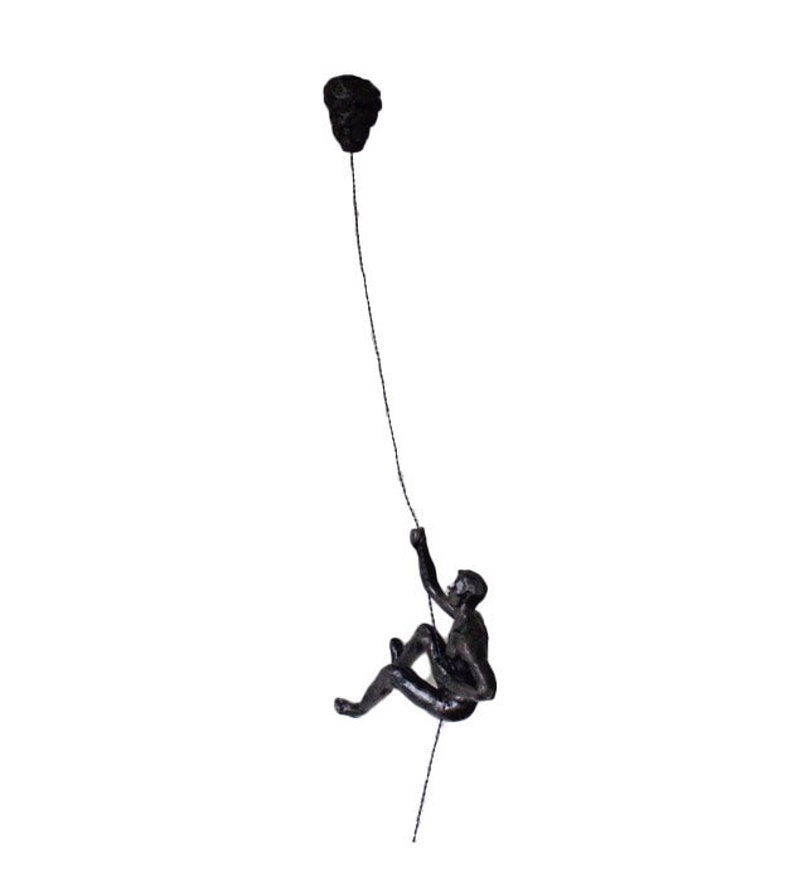 bronze abseiling figures