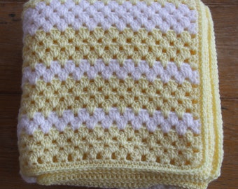 Hand Crocheted Baby Blanket Baby Afghan