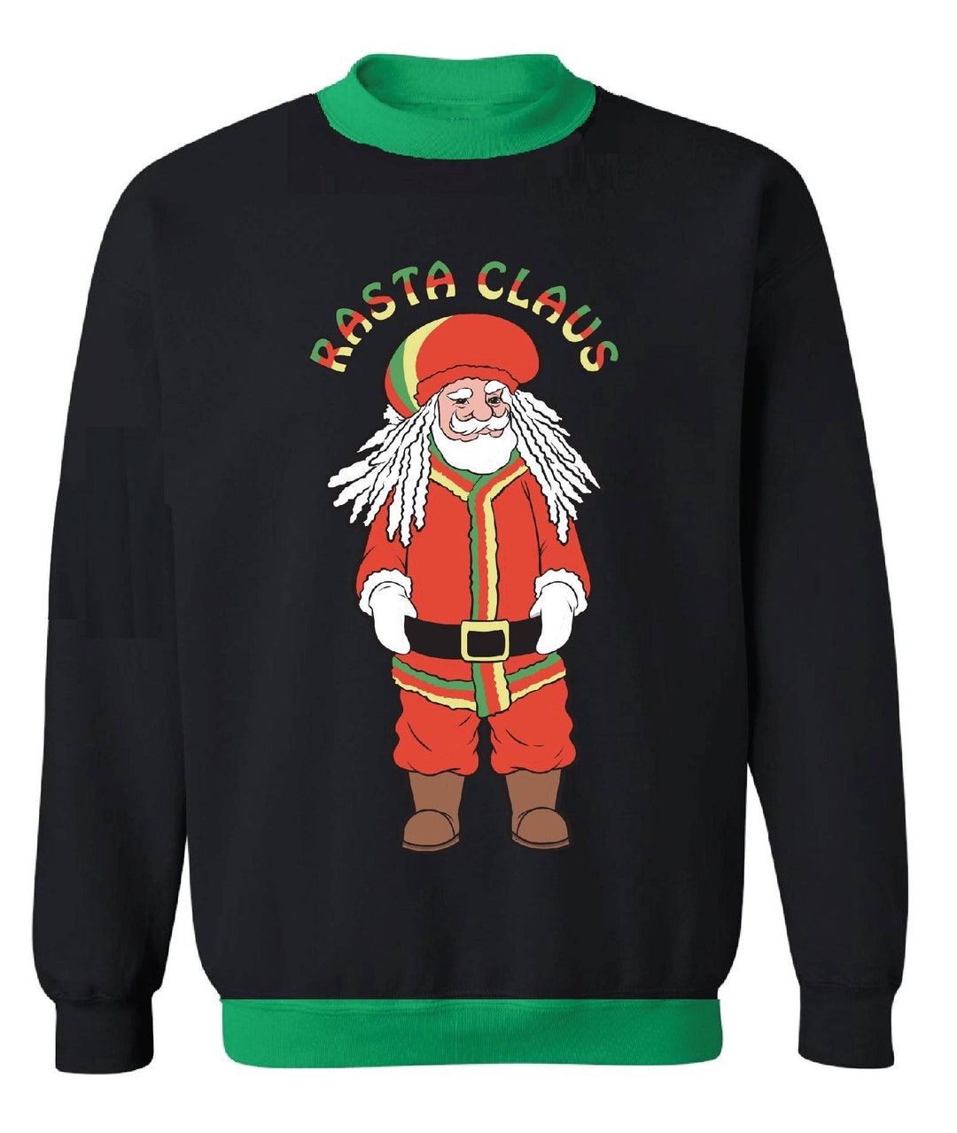 Rasta Claus Ugly Christmas Sweater Mens and Womens - Etsy