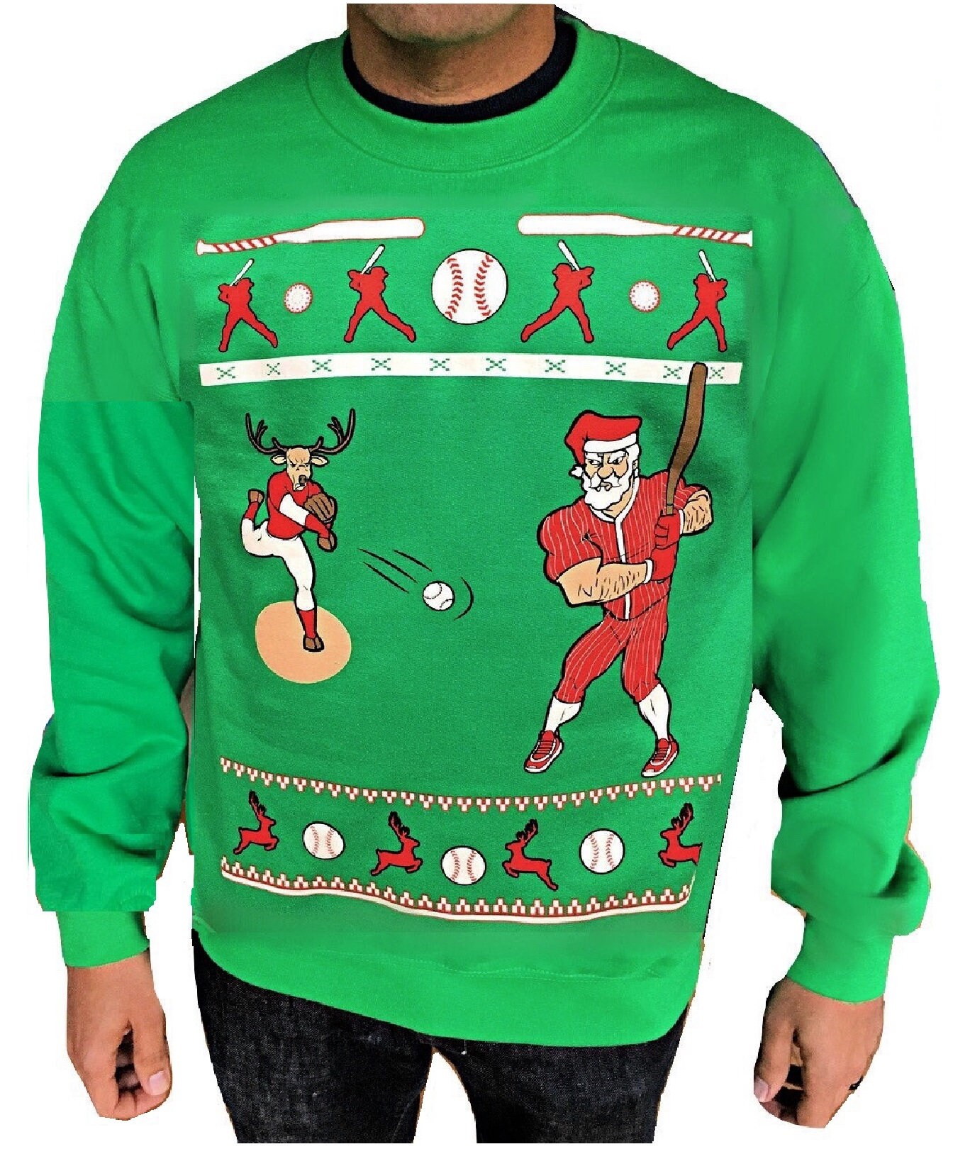 Los Angeles Dodgers Hohoho Mickey Christmas Ugly Sweater –