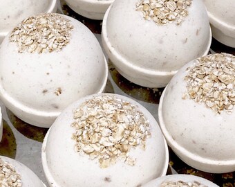 Eczema, Psoriasis, Dry Skin,Bath Bomb, Essential Oils, Colloidal Oatmeal, 6oz, Vegan