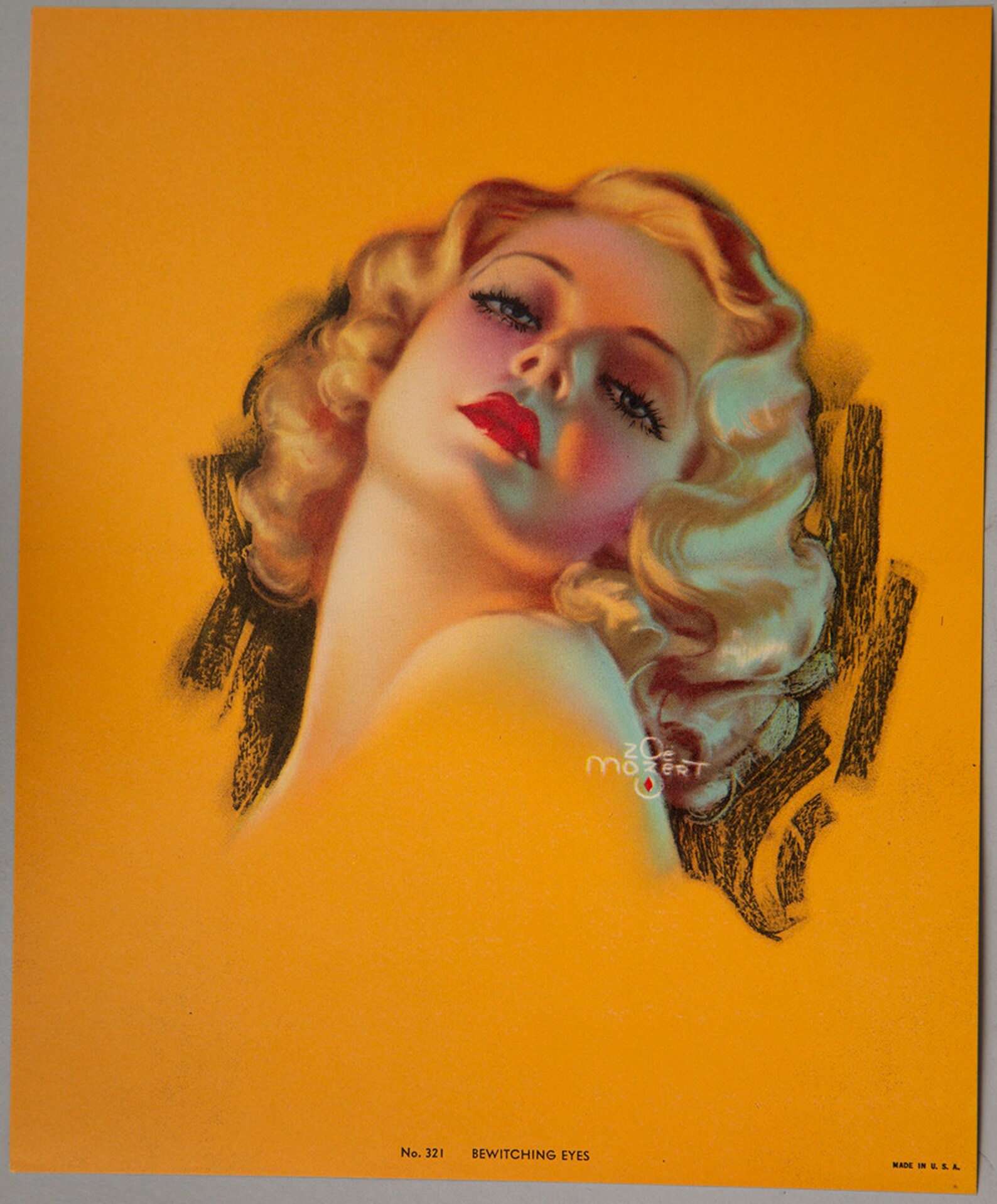 Vintage Original 1940s Art Deco Pin-up Print Lithograph by Zoe | Etsy
