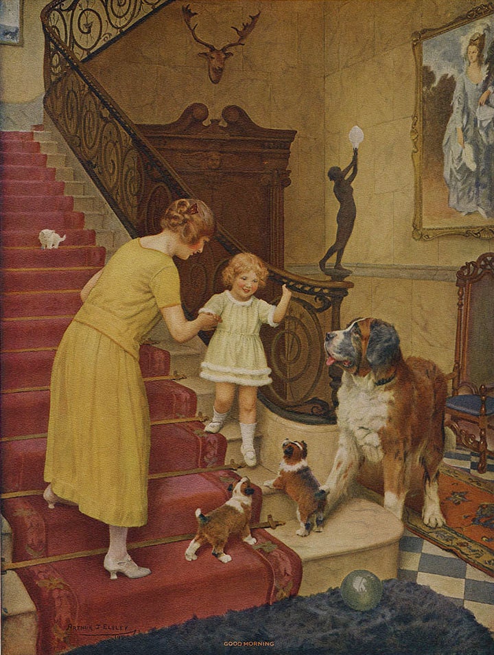 Vintage 1925 Art Nouveau Victorian Hearth & Home Art Print by Etsy