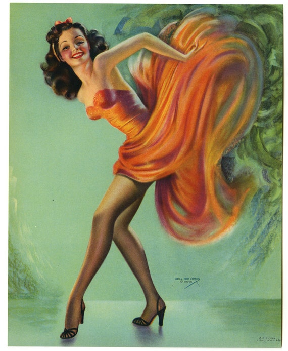 art deco pin up