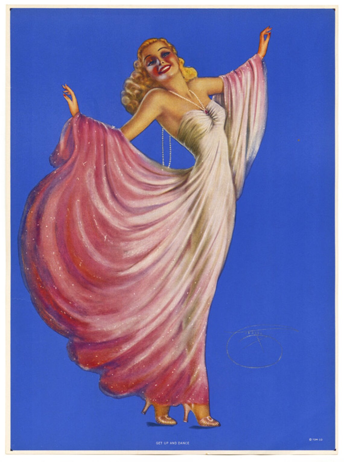 Vintage Art Deco 1940s Pin-Up Print by Billy Devorss Featuring | Etsy