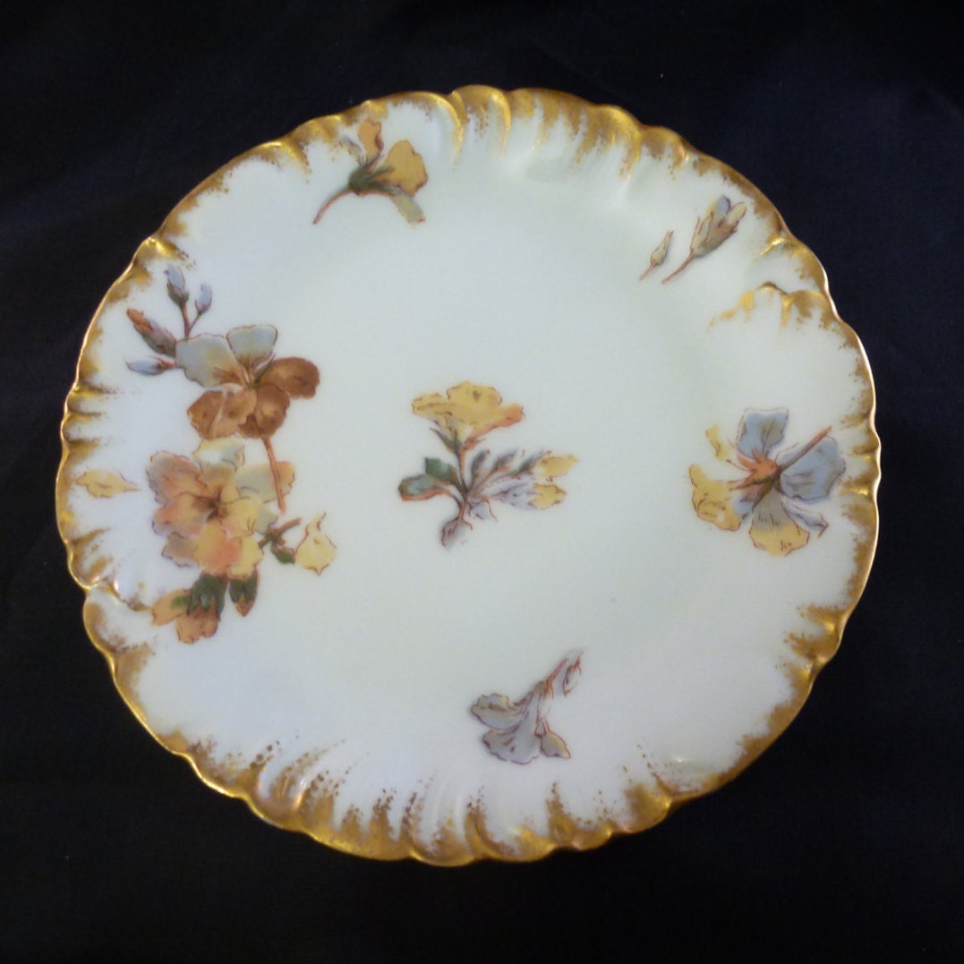 Haviland Limoges Floral Dessert Plates Set of 8 1891 Etsy
