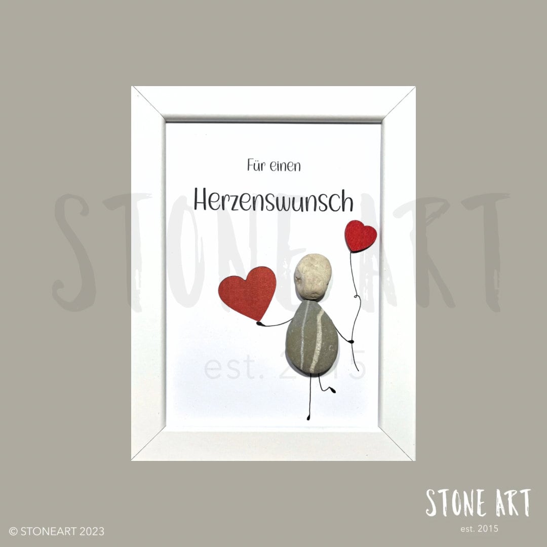 Geldgeschenk Geburtstag Steinbild "Herzenswunsch" Etsy.de