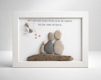 Pebble art · stillbirth bereavement gift · even though your little feet · personalized · handmade