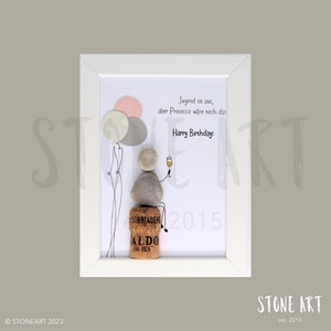 Prosecco Gift Stone Picture &quot;Youth is over, but Prosecco would still be there&quot;