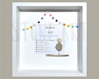 Stone picture school child garland school enrollment child daughter son school bag gift kindergarten family