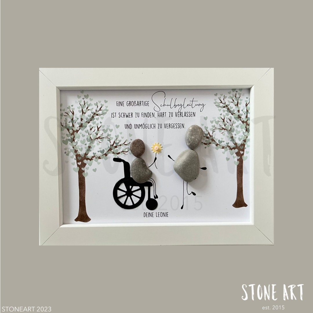 Stone picture school companion gift school companion wheelchair say thank you