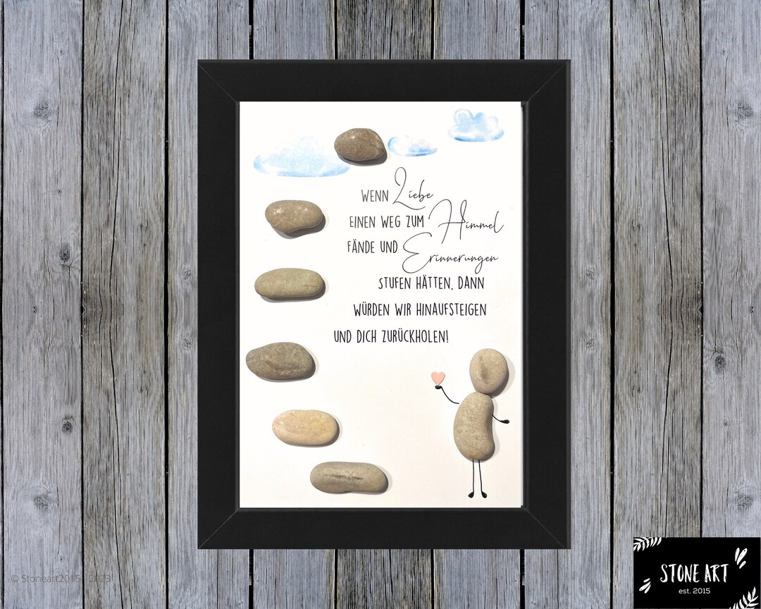 Steinbild Trauer Wenn Liebe einen Weg zum Himmel fände Etsy.de