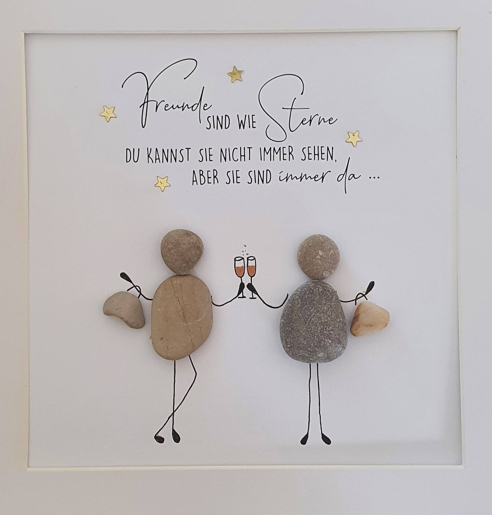 Freunde sind wie Sterne Freundschaft Steinbild Lieblingsmensch Etsy.de