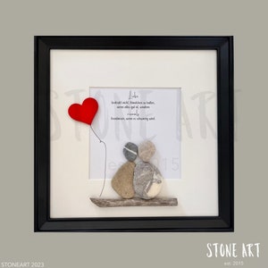 Wedding gift stone picture &quot;Love doesn&#39;t mean holding hands...&quot;
