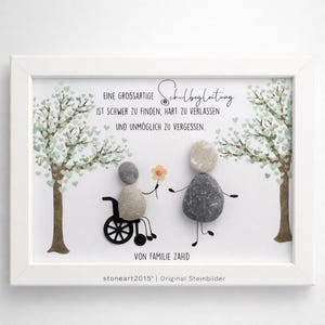 Steinbild Schulbegleitung · Eine großartige Schulbegleitung ist schwer zu finden · Geschenk Schulassistenz · Abschied