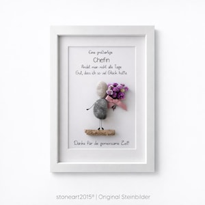 Steinbild Chefin Chef · Abschiedsgeschenk Chefin · Geschenk Chef · Eine großartige Chefin findet man nicht alle Tage · personalisiert