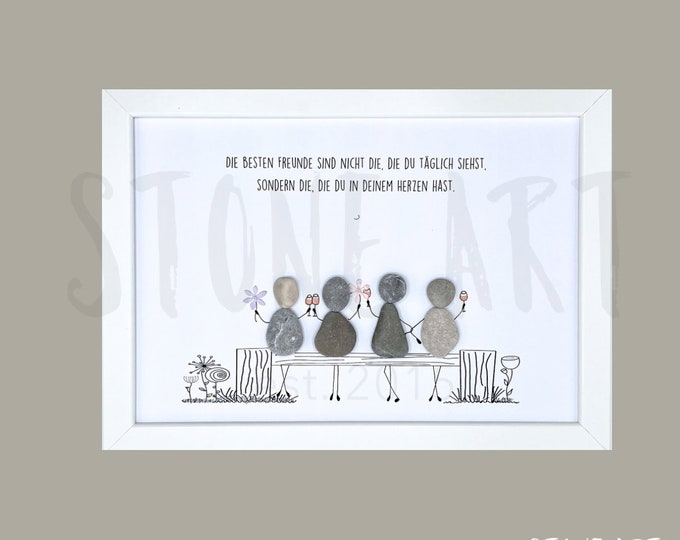 Steinbilder,Freundschaft, Freunde, Geschenk Etsy.de