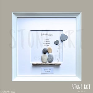 Steinbild Silberhochzeit Geschenk 25 Jahre Jubiläum 25. Hochzeitstag  Hochzeitspaar  Ehepaar Liebe  personalisiertes Geschenk