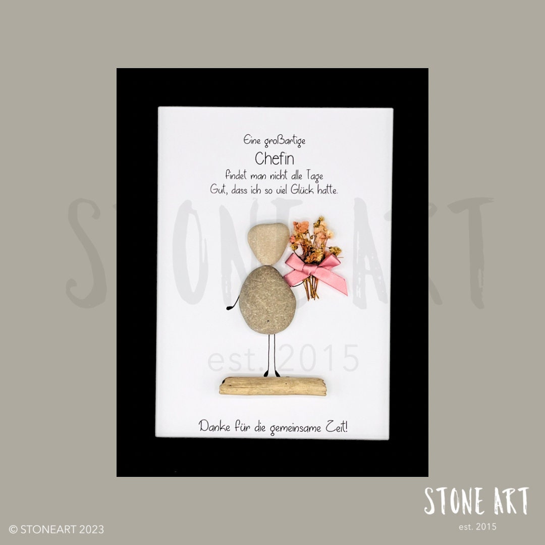 Chef Geschenk Chefin Geschenk Steinbild Eine großartige Chefin findet ...