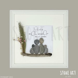 Weihnachtsgeschenk für Oma und Opa Steinbild "Glück ist eine Oma und einen Opa wie euch zu haben"