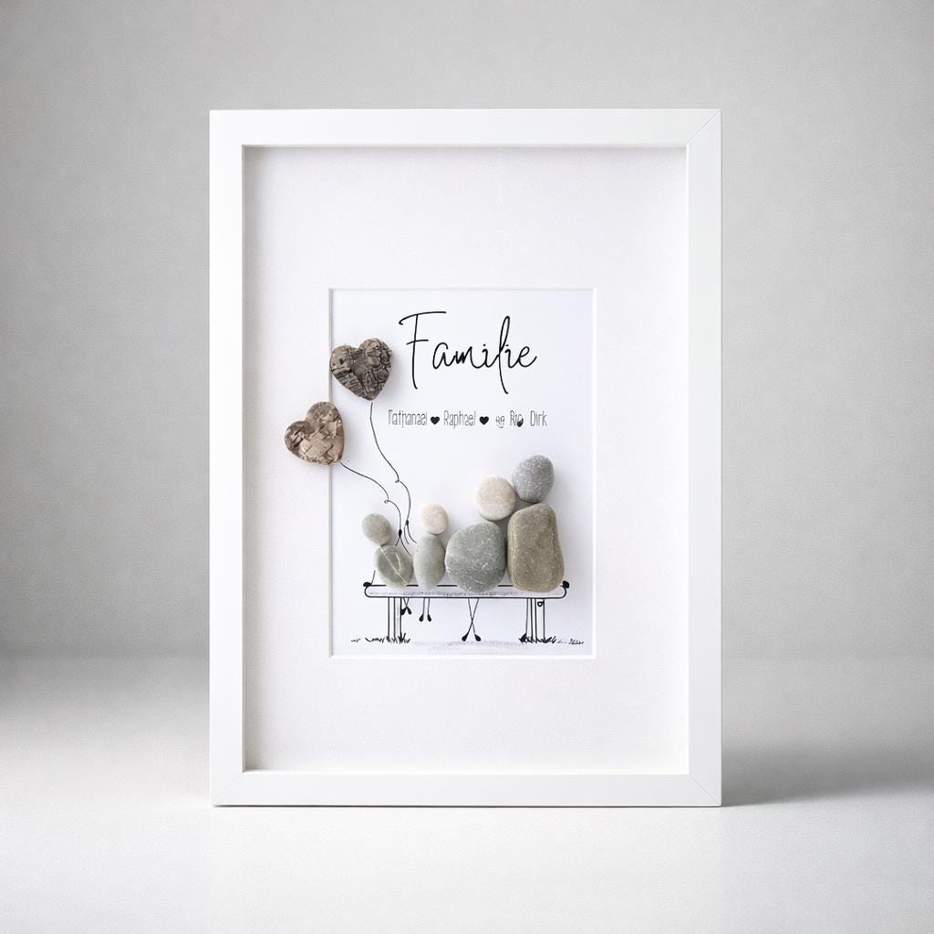 Family Stone Picture • Family Picture • Handmade Family Gift With