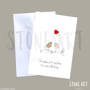Einfach so Karte „Friendship isn't a big thing…“ Freundschaft Mini Steinbild mit Umschlag