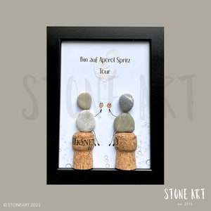 Aperol Geschenk Steinbild  "Bin auf Aperol Spritz Tour"