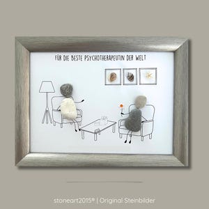 Steinbild Psychotherapeutin • Geschenk Psychologin • Praxiseröffnung Geschenk • Therapieabschluss Dankeschön • Danke sagen • handgemacht