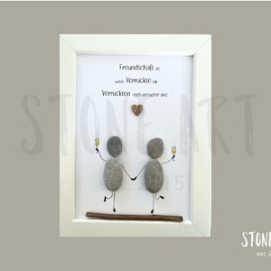 Immagine di pietra &quot;L&#39;amicizia è quando i pazzi sono ancora più pazzi dei pazzi&quot;