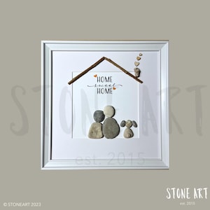Housewarming cadeau stenen schilderij "Home sweet Home"