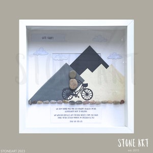 Immagine di pietra colleghi addio montagne bicicletta - personalizzabile