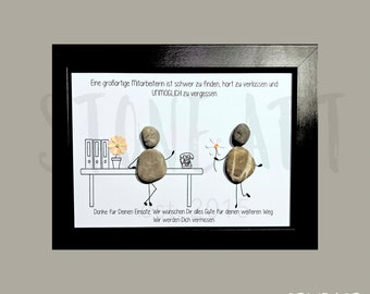 Stone picture great employee job farewell gift anniversary customizable