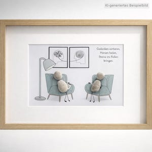 Steinbild • Geschenk Psychologin • Geschenk für Therapeuten • Geschenk zur Praxiseröffnung • Danke an Psychologin • Danke an Psychologen