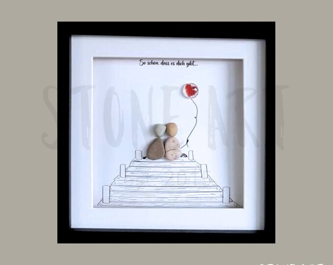 Steinbilder, schön das es Dich gibt, Etsy.de