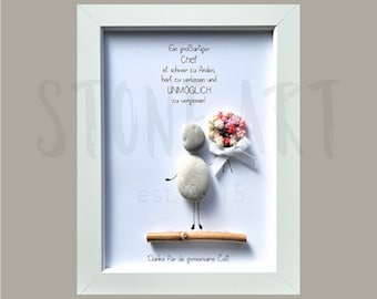 Stone picture A great boss is hard to find Retirement gift Farewell gift Anniversary
