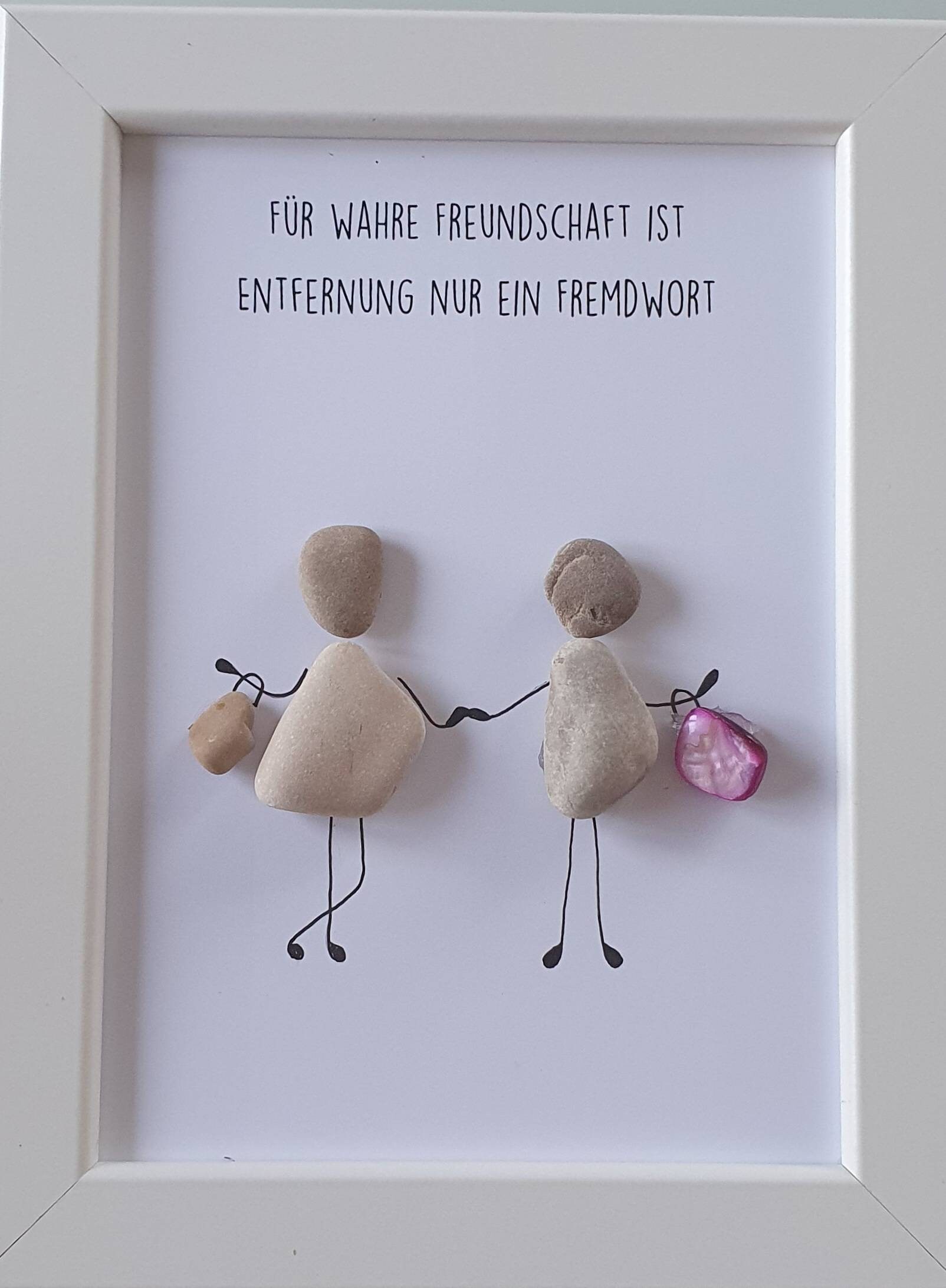 Geschenk für die beste Freundin Steinbild Wahre Freundschaft Etsy.de
