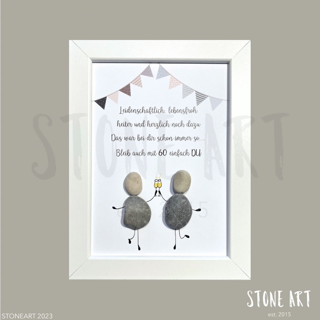 Geschenk Zum 60. Geburtstag Kollegin Steinbild 60. Geburtstag Bild Geschenk Freundschaft Kollegin Herzlichen