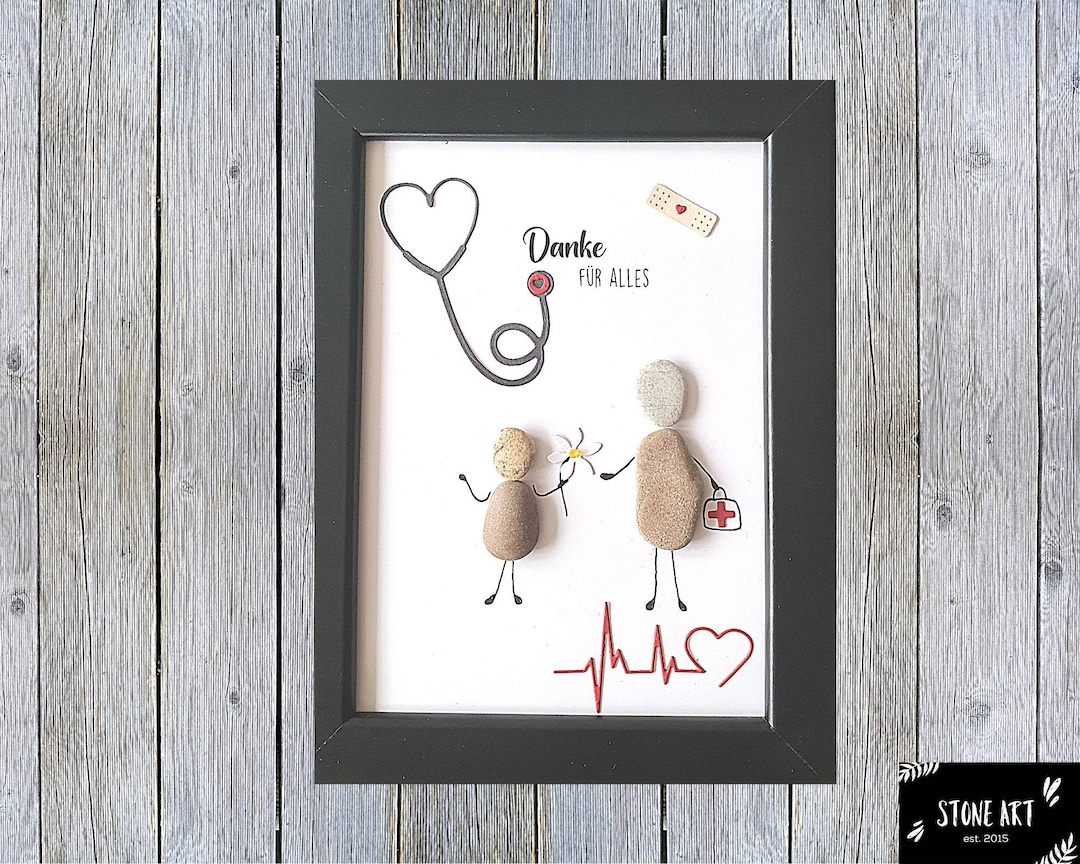 Arzt Geschenk Steinbild Arzt Arztpraxis Danke für alles Etsy.de
