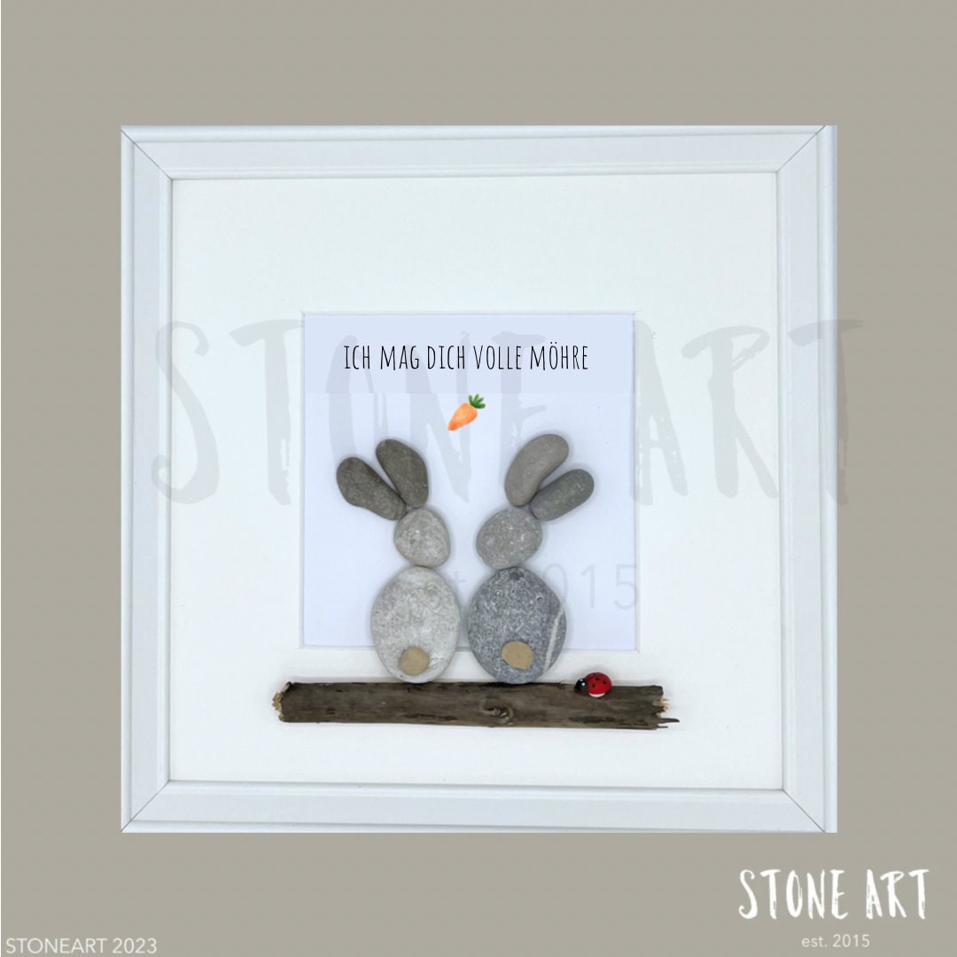 Birthday gift stone picture "I like you full carrot"