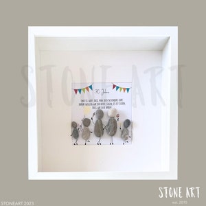 Steinbild 70. Geburtstag Bild Geschenk Familie Freundschaft  Herzlichen Glückwunsch Happy Birthday personalisiert