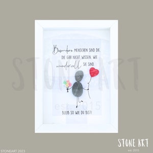 Steinbild "Besondere Menschen sind die, die ..." personalisierbar Lieblingsmensch Herzensmensch
