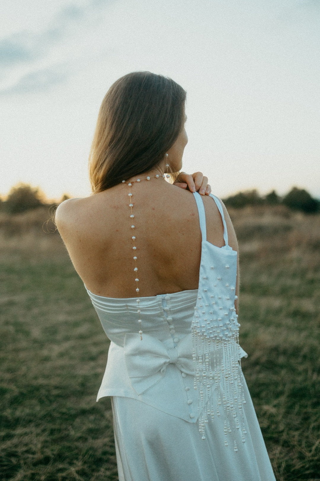 Long Collier Sautoir En Perles D'eau Douce Nouées – Occasion – Style Vintage Nacré