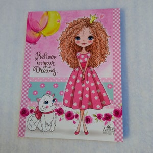 Mini Memo Pad, Quaderno di carta, Regali per ragazze, Regalo per la festa della mamma, Ragazza rosa, Libro di cancelleria, Blocco note, Blocco note, Carte illustrate, Scrittura