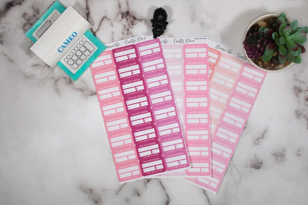 Pink Order Tracker Planner Sticker Set - Etsy