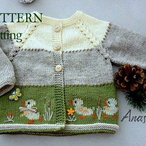 PDF KNITTING PATTERN-Top down cardigan .Ducklings.P05NEW