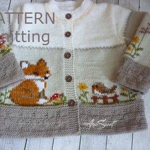 PDF SCHRIFTZUG Kinder Strickjacke P145 Der Fuchs