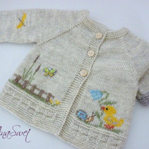 PDF Knitting Pattern Baby Cardigan With Chicken.new.p004 - Etsy