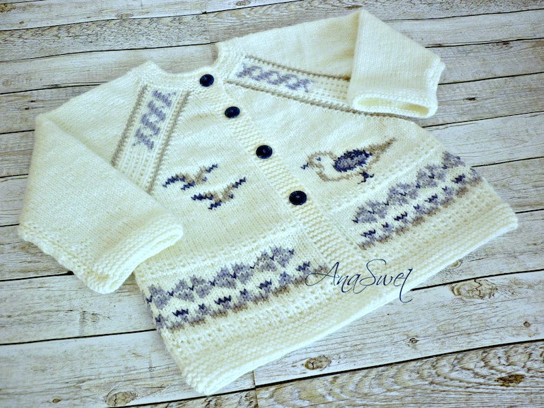 Knitting pattern summer cardigan Seagulls.P082