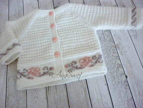 PDF Modello maglia Cardigan neonata Romance P072 Etsy Italia